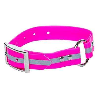 ROCT Outdoors Upland Field Collar with Reflective Band Traditonal Collar - Pink 20in-24in