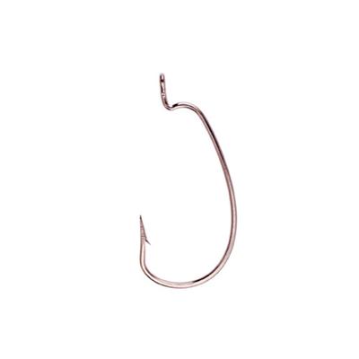 Eagle Claw Lazer Extra Wide Gap Ring Eye Worm Hook - Platinum Black 1/0