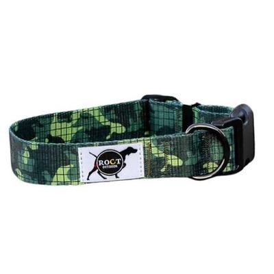 ROCT Outdoor Cascade Polyester Webbing Collar - Forest Camo 12in - 18in