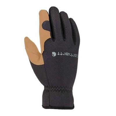 Carhartt Men's High Dexterity Open Cuff Work Gloves - Black Barley M