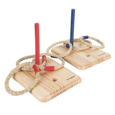 Triumph Wood Quoit Target Outdoor Lawn Game Set - Brown