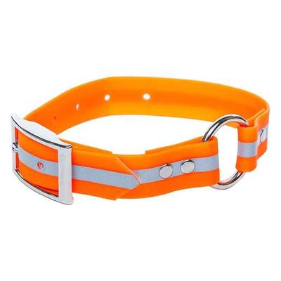 ROCT Outdoors Upland Field Collar with Reflective Band Traditional Collar - Orange 16in-20in