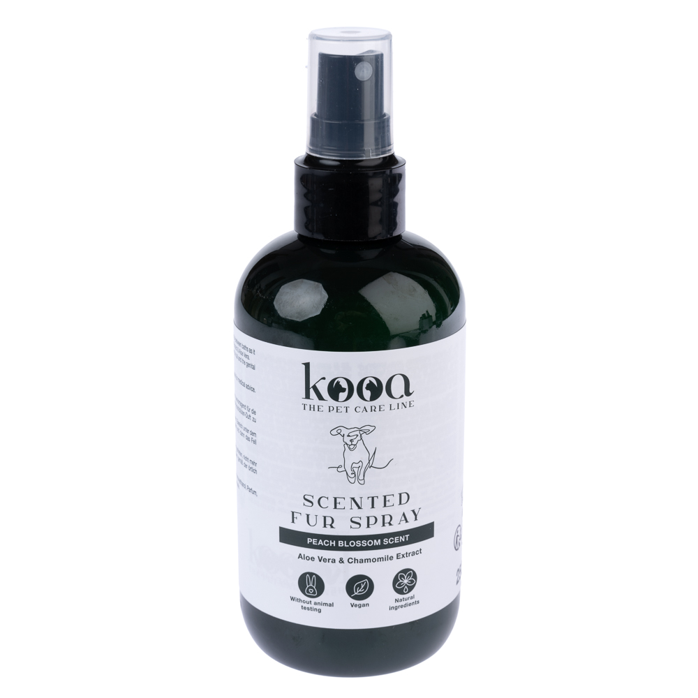 250ml kooa perfumed coat spray with peach blossom scent dog