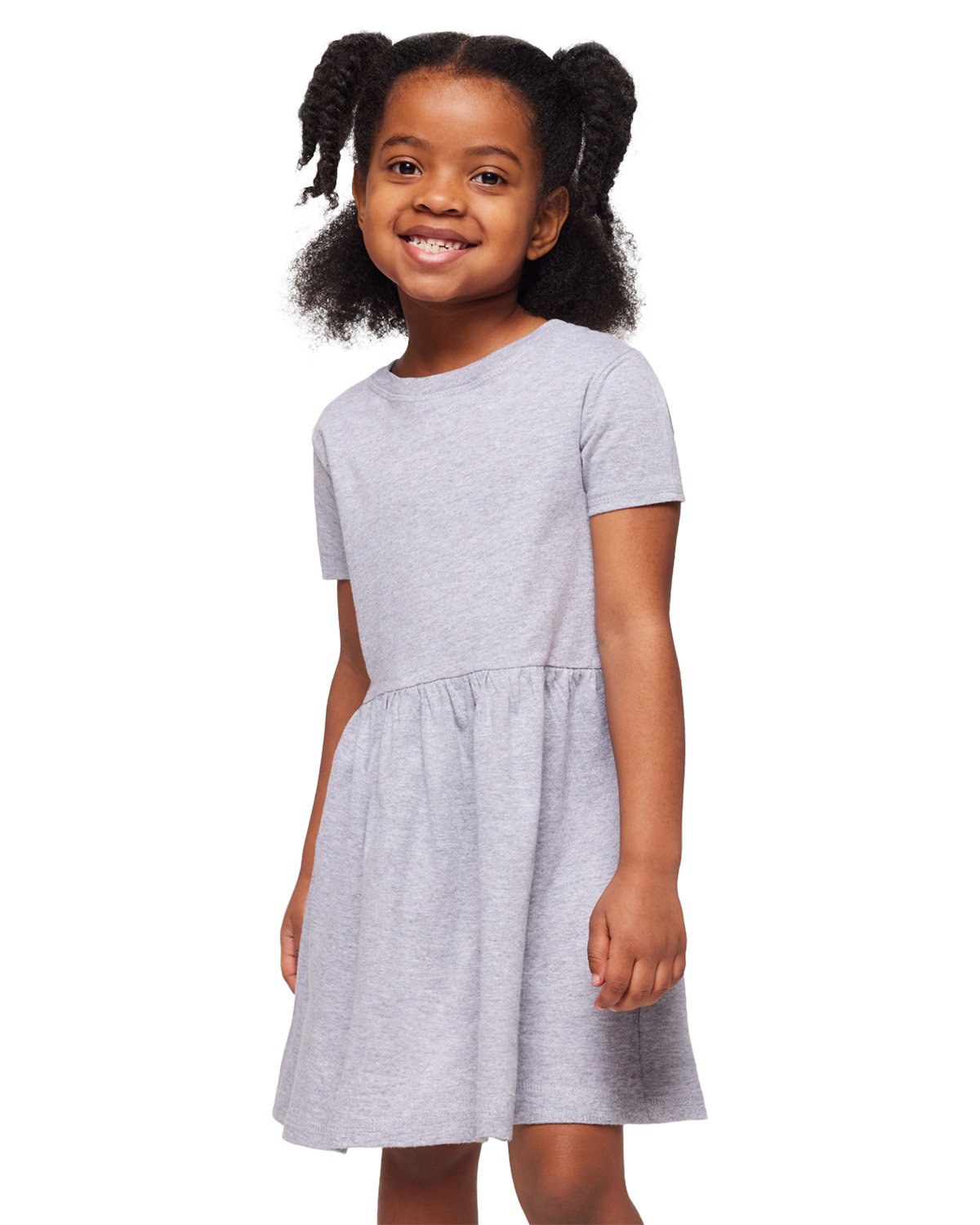 Rabbit Skins 5333 Toddler Fine Jersey Dress Top in Heather size 2 | Cotton