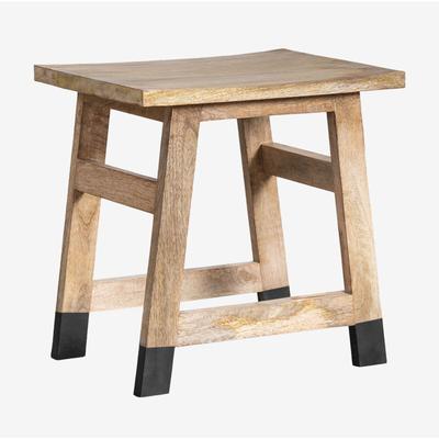 Sklum - Niedriger Hocker aus Pid-Mangoholz Schwarz Image
