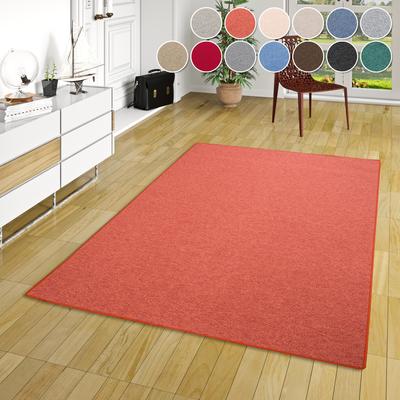 Teppich MY HOME "Fortis, Schlinge, Made in Netherlands", orange (terrakotta), B:100cm H:5mm L:100cm, Kunstfaser, Teppiche, Uni Farben, Schlinge, gekettelt, auch als Läufer, strapazierfähig Image