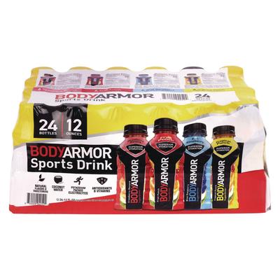 BodyArmor BASE Sports Drink Variety Pack, Assorted Flavors, 12 oz Bottle, 24/Carton (GRR22002381)