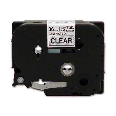 Brother TZ Tape Cartridge, TZ Standard Laminated Tape, Black on Clear, 1 1/2"W (BRTTZE161)