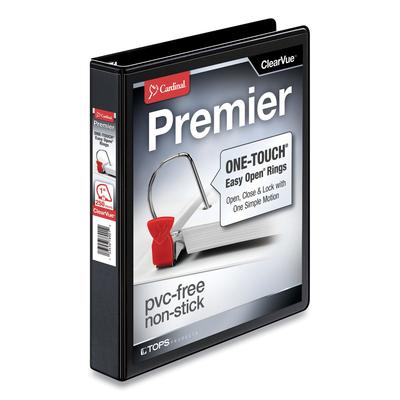 Cardinal Premier Easy Open ClearVue Locking Slant-D Ring Binder, 3 Rings, 1