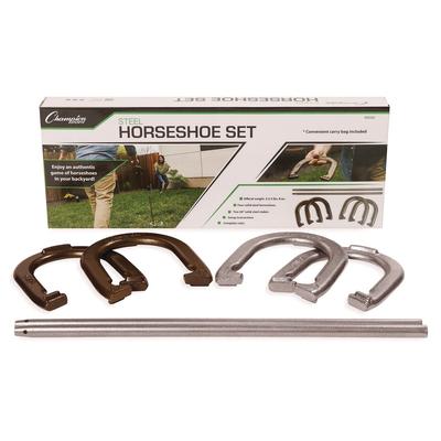 Champion Sports Steel Horseshoe Set, (4) Horseshoes/(2) 20