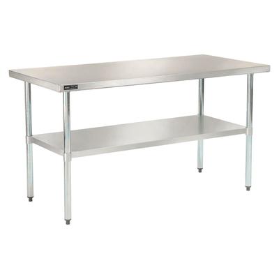 Global Industrial Work Table with Undershelf, Rectangular, 60 x 30 x 35, Silver Top, Silver Base/Legs (GBE319056)