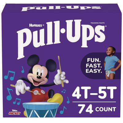 Huggies Learning Designs Potty Training Pants for Boys, Size 6, 4T-5T, 38 lbs to 50 lbs, 74/Carton (KCC45270)