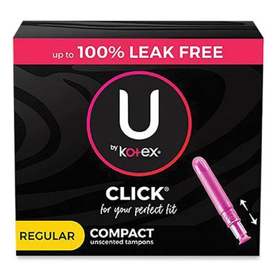 Kotex U by Kotex Click Compact Tampons, Super, 32/Pack (KCC51583)