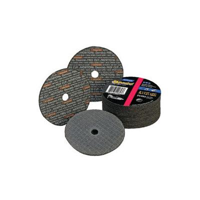 Norton Gemini Type 1 Reinforced Cut-Off Wheel, 4 in dia, 0.035 in Thick, 3/8 in Arbor, 60 Grit, Aluminum Oxide (547-66243510630)