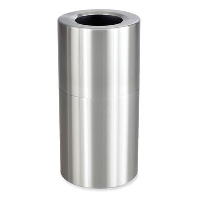 Safco Single Recycling Receptacle, 20 gal, Steel, Brushed Aluminum (SAF9942SS)