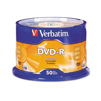 Verbatim 95101 50 x DVD-R - 4.7 GB 16X - Spindle - Storage Media