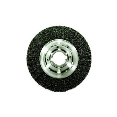 Weiler Medium-Face Crimped Wire Wheel, 8 in dia x 1 in W Face, 0.014 in Steel Wire, 4500 RPM (804-06120)