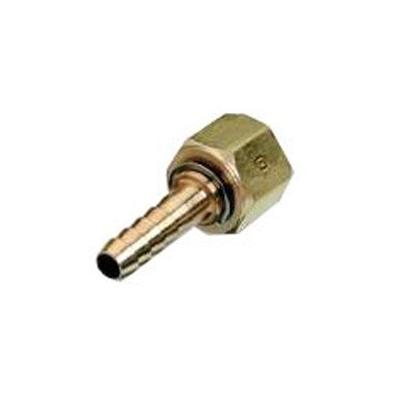 Western Enterprises Brass Hose Adaptor, Female Swivel, Barb, A-Size, LH (312-24)