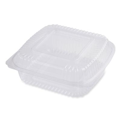 World Centric PLA Hinged Clamshells, 46 oz, 8.3 x 8.6 x 3.1, Clear, Plastic, 300/Carton (WORKLCS8N)