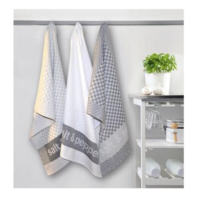 dyckhoff 3er-Set Geschirrtuch »salt & pepper« braun, 50 cm
