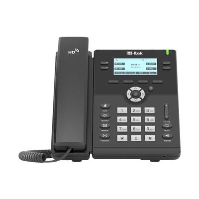 Schnurgebundenes Telefon »Htek UC912G« schwarz-silber mehrfarbig, tiptel