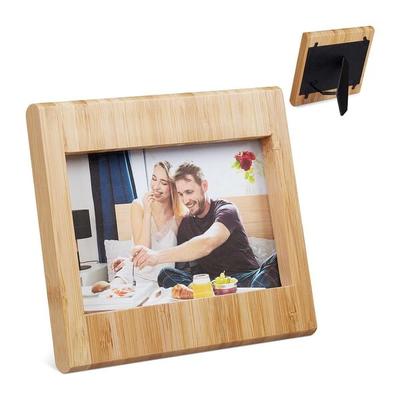 relaxdays Bilderrahmen aus Bambus braun, 16.5x15x11 cm Image