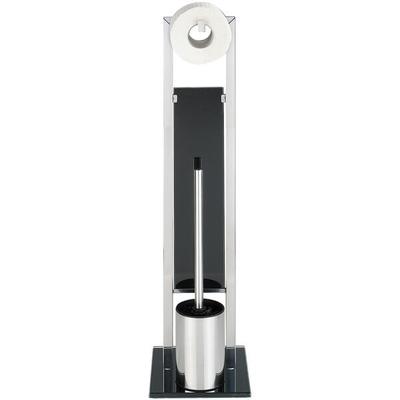 Maximex WC-Garnitur »3in1« Metall silber, 18x70 cm