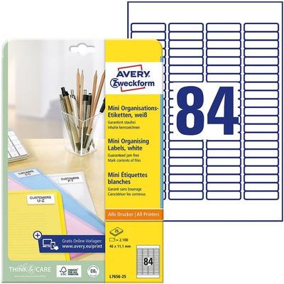 Avery Zweckform 2100er-Pack Mini-Etiketten 46 x 11 mm weiß Image
