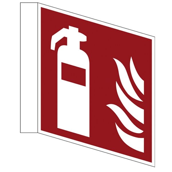 LimarLite Feuerlöscherzeichen Fahnenschild »Feuerlöscher [F001]« 15 x 15 cm Aluminium (0,5 grau, 15x15 cm Image