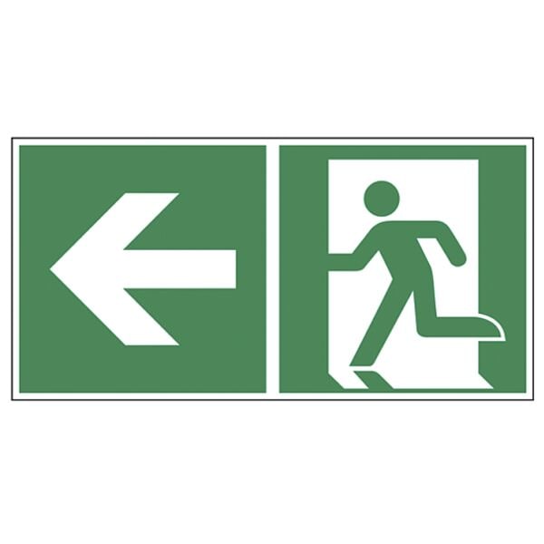 LimarLite Rettungszeichen »Notausgang links [E001]« 40 x 20 cm Folie (0,4 mm), 40x20 cm Image