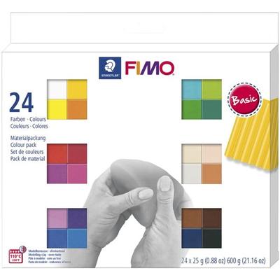 24er-Pack Modelliermasse »Fimo soft - Materialpackung Basic Colours« mehrfarbig, FIMO