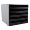 M und M Schubladenbox La Prima (Korpus hellgrau) schwarz, 24.3x4x33.3 cm