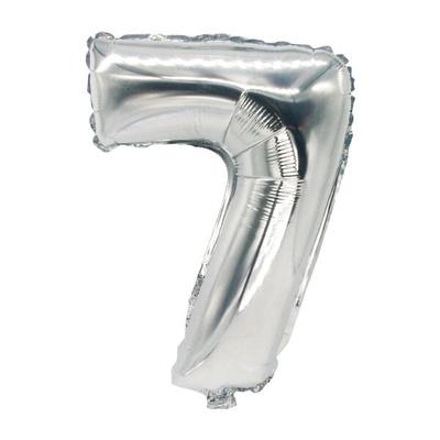 Papstar Folienluftballon »7« silber silber