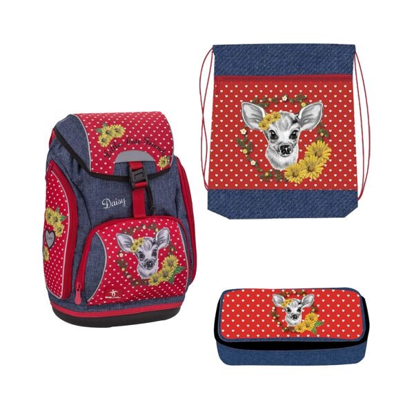 BELMIL Schulranzen-Set »Comfy Little Cute Friends Daisy« rot, 26x42x19 cm Image