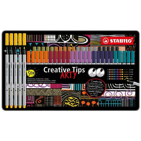 Stabilo 50er-Pack Filzstifte »ARTY URBAN« grau Image