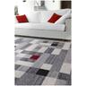 Tapis gris géométrique pour salon design Warwick Gris 120x170