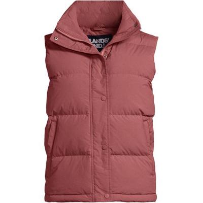 Puffer Down Gilet, Women, size: 28-30, plus, Red, Nylon, by Lands' End