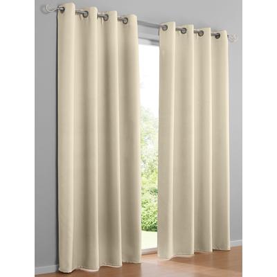 Vorhang HEINE HOME Gr. 4, beige (creme), B:135cm H:245cm, Polyester, Gardinen Image