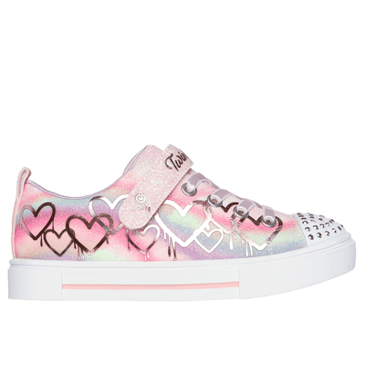 Skechers Girl's Twinkle Toes: Twinkle Sparks - Ombre Love Sneaker | Size 1.5 | Light Pink | Synthetic/Textile