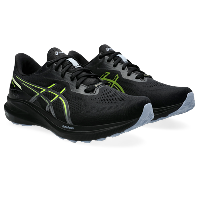 Laufschuh ASICS "GT-1000 13 Gore-Tex", Gr. 41,5, schwarz (schwarz, safety gelb), Textil, Synthetik, sportlich, Schuhe, f