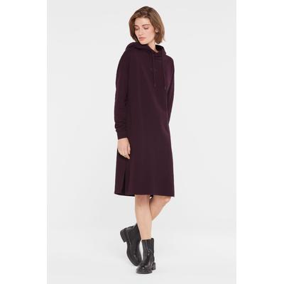 Sweatkleid SENSES.THE LABEL, Damen, Gr. XXXL, US-Größen, lila (deep plum), Material: 100% Baumwolle, bedruckt, gemustert, casual, lässig geschnitten normal, Rundhals, Langarm eingesetzt Rippbündchen, Kleider, aus Baumwolle Image