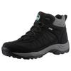 Winterboots POLARINO "Randers", Herren, Gr. 37, schwarz (schwarz, grau), Nylon, Lederimitat, Filz, casual, Schuhe, Trekkingschuh, Outdoorschuh, Schnürboots mit kuscheligem Warmfutter
