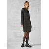 Midikleid CECIL, Damen, Gr. L (42), US-Größen, schwarz, Stoff, 67% Polyester, 29% Viskose, 4% Elasthan, Jacquardmuster, casual, normal wadenlang, hoch geschlossener Ausschnitt, Langarm abgesteppt, Kleider, mit Stehkragen