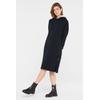 Sweatkleid SENSES.THE LABEL, Damen, Gr. M, US-Größen, blau, Material: 100% Baumwolle, bedruckt, gemustert, casual, regular fit, Rundhals, Langarm eingesetzt Rippbündchen, Kleider, aus Baumwolle