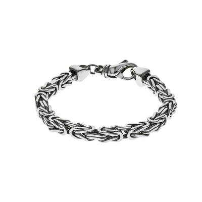 Armband ZEEME "Silber 925 poliert Königskette 6mm breit", weiß, Armbänder, Damen, 20cm, Silber 925 (Sterlingsilber), glä