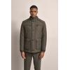 Langjacke BUGATTI, Herren, Gr. 50, grün (oliv), 100% Polyester, kariert, casual, regular fit, Langarm Manschette, Jacken, im Rautenstepp