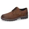 Schnürschuh CAMEL ACTIVE, Herren, Gr. 47, braun (dunkelbraun), Nubukleder, unifarben, klassisch, Schuhe, Trachtenschuh, Freizeitschuh mit gepolsterter Innensohle