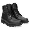 Winterboots PANAMA JACK, Herren, Gr. 46, schwarz, Nappaleder, casual, Schuhe, Winterstiefelette, Schnürstiefelette, Outdoorschuh mit Ziernähten