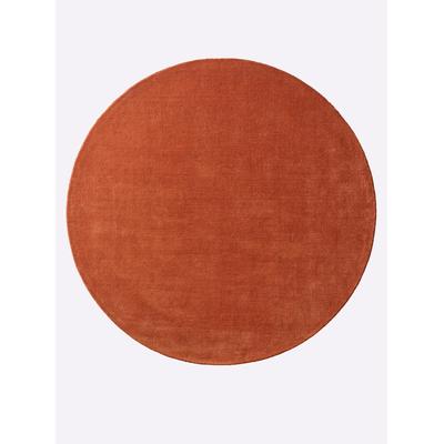 Teppich HEINE HOME Gr. 6, orange (terracotta), B:200cm H:15mm L:200cm, Wolle, Teppiche Image