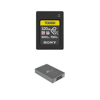 Sony 320GB CFexpress Type A TOUGH Memory Card with CFexpress Type A and SD Card CEAG320T